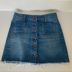Button-Up Jean Skirt BDG